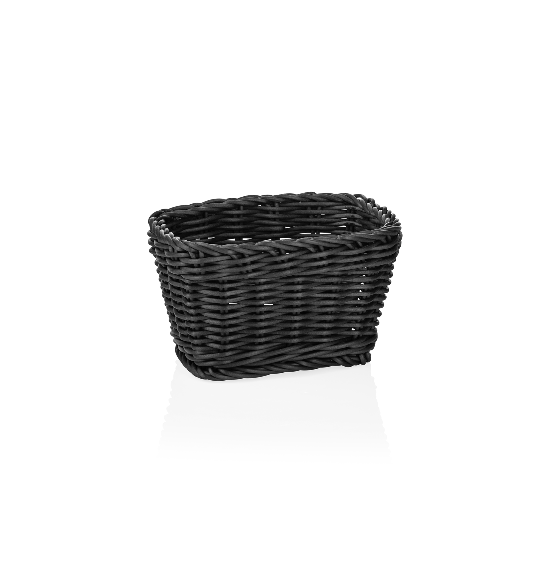 Polypropylene basket black - 17x11x9cm