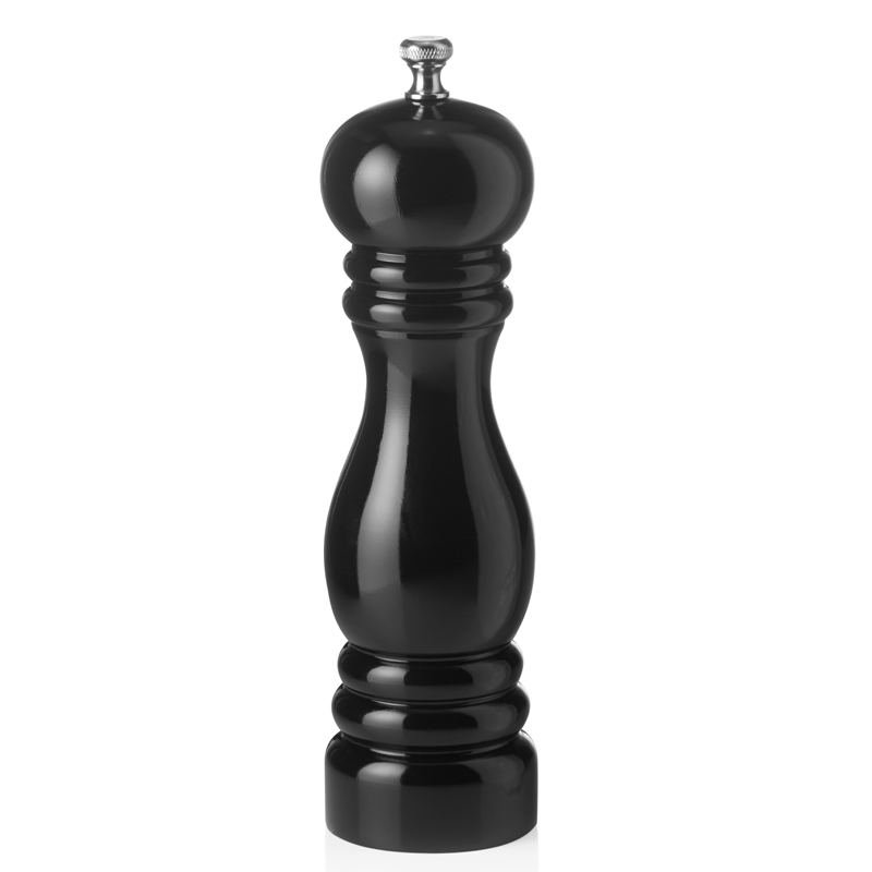 Salt mill, rubber tree wood black - various sizes