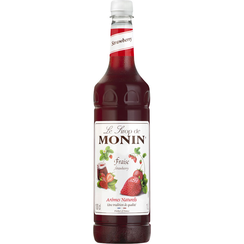 Strawberry - Monin Syrup, PET bottle (1,0l) Strawberry - Monin Syrup, PET bottle (1,0l)