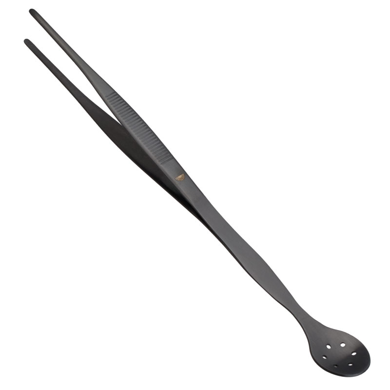 Tweezers with spoon, stainless steel GMB, Ginza - 27cm