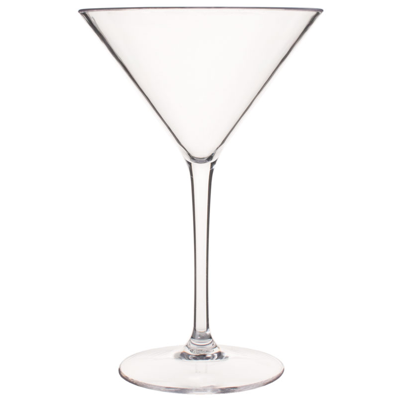 Plastic martini glass, SAN - 245 ml (1 piece)
