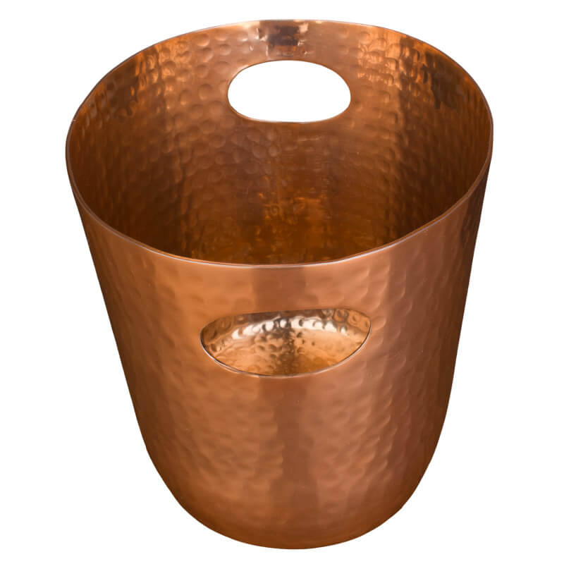Wine cooler, aluminum copper-colored hammered - 25,5x19cm Wine cooler, aluminum copper-colored hammered - 25,5x19cm
