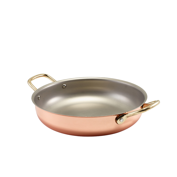 Round bowl with handles, stainless steel copper-colored - 22x5cm (6 pcs.) Round bowl with handles, stainless steel copper-colored - 22x5cm (6 pcs.)