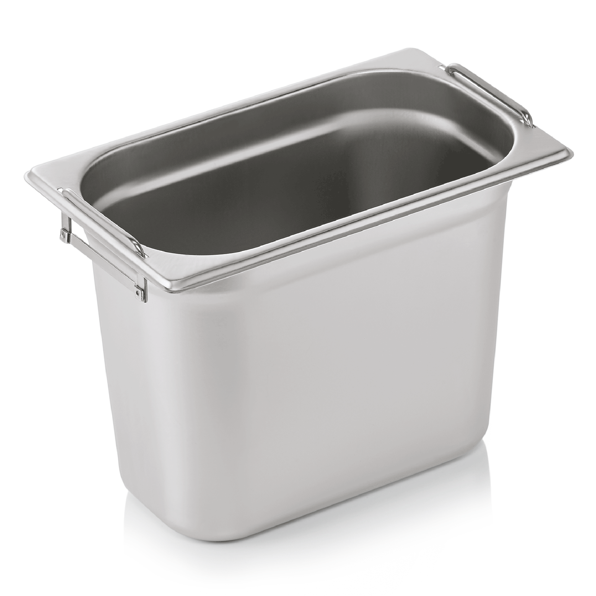 GN 1/4 container, with drop handles, CNS - 20cm (GN CORE series) GN 1/4 container, with drop handles, CNS - 20cm (GN CORE series)