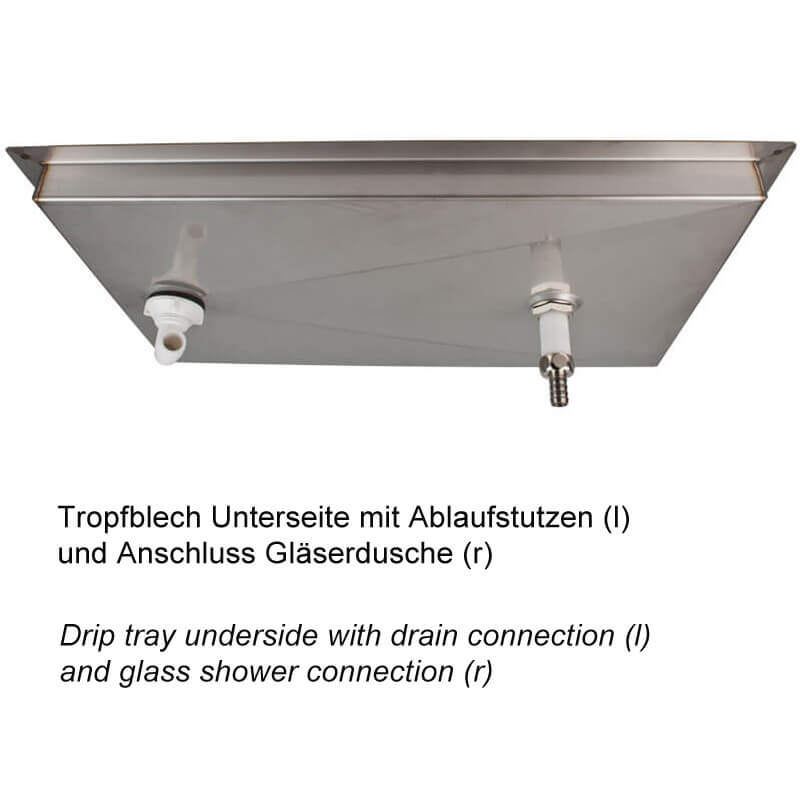 Built in Drip Tray with glass shower Built in Drip Tray with glass shower