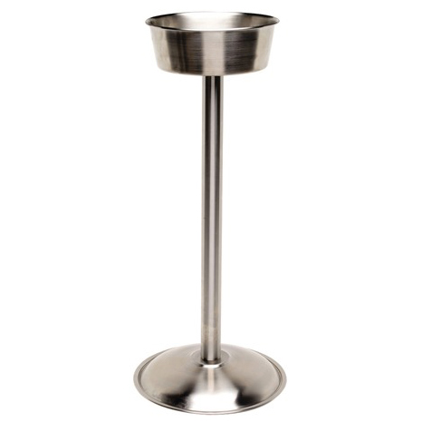 Wine bucket stand, brushed stainless steel - 57x25cm