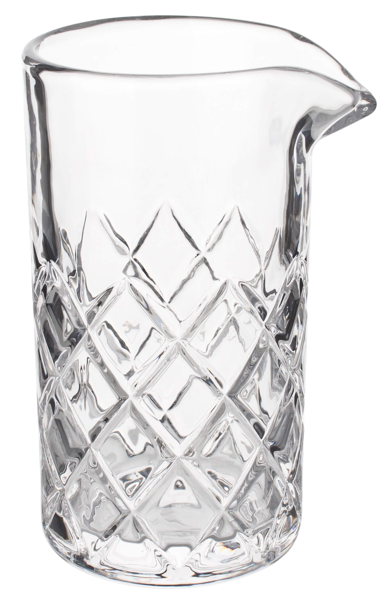 Mixing glass diamond cut tall, with pouring lip, Prime Bar - 770ml