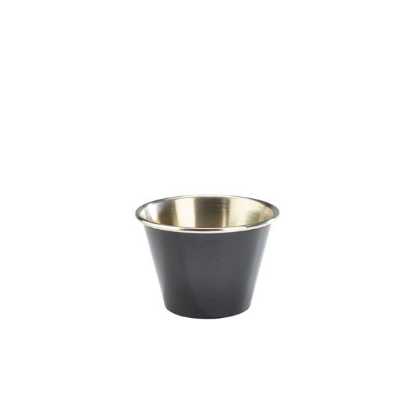Ramekin, stainless steel, black - 71ml (24 pcs.)
