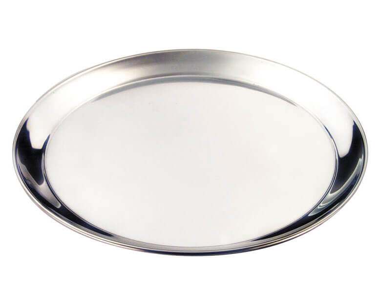 Tray, stainless steel, round - 35cm