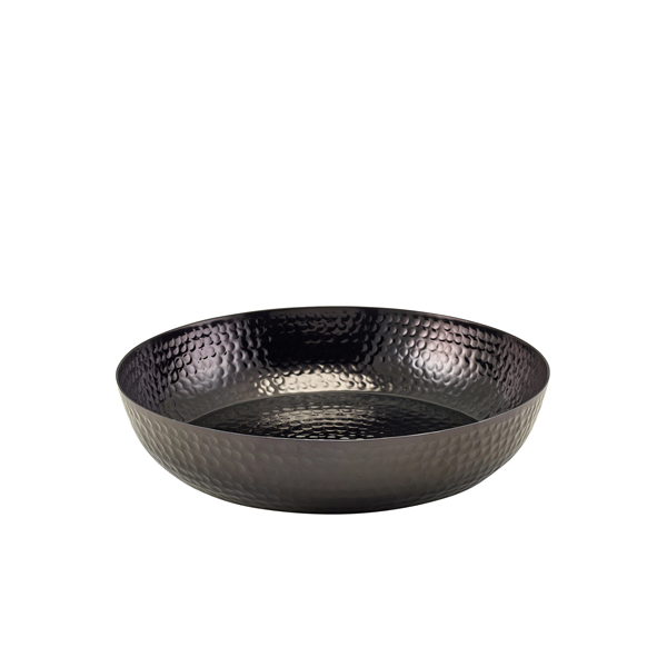 Hammered Aluminium Platter, black - 31cm