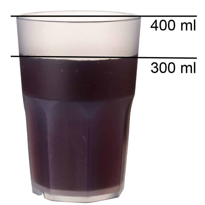 Plastic cup Granity, polypropylene, frosted - 400ml (1 pc.) Plastic cup Granity, polypropylene, frosted - 400ml (1 pc.)