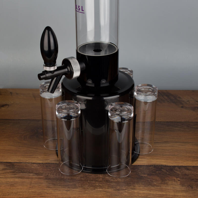Beer tower / drink dispenser MP Tower - incl. 6 cups Beer tower / drink dispenser MP Tower - incl. 6 cups