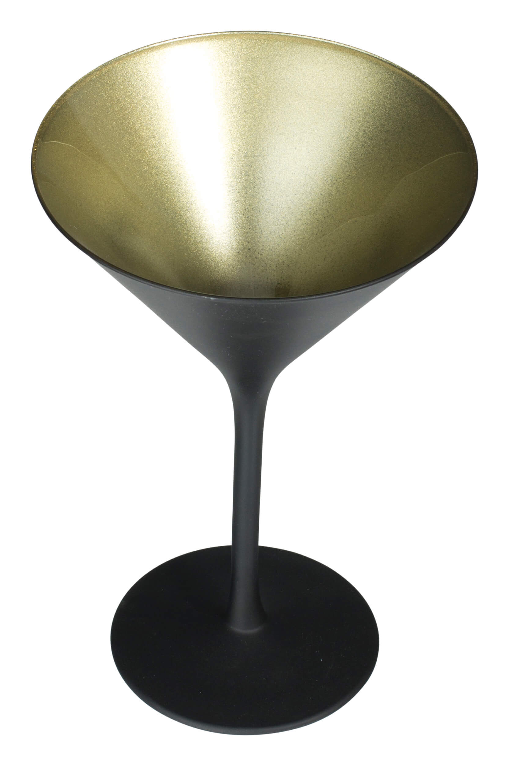 Martini glass, matt black/gold, Elements Stölzle - 240ml