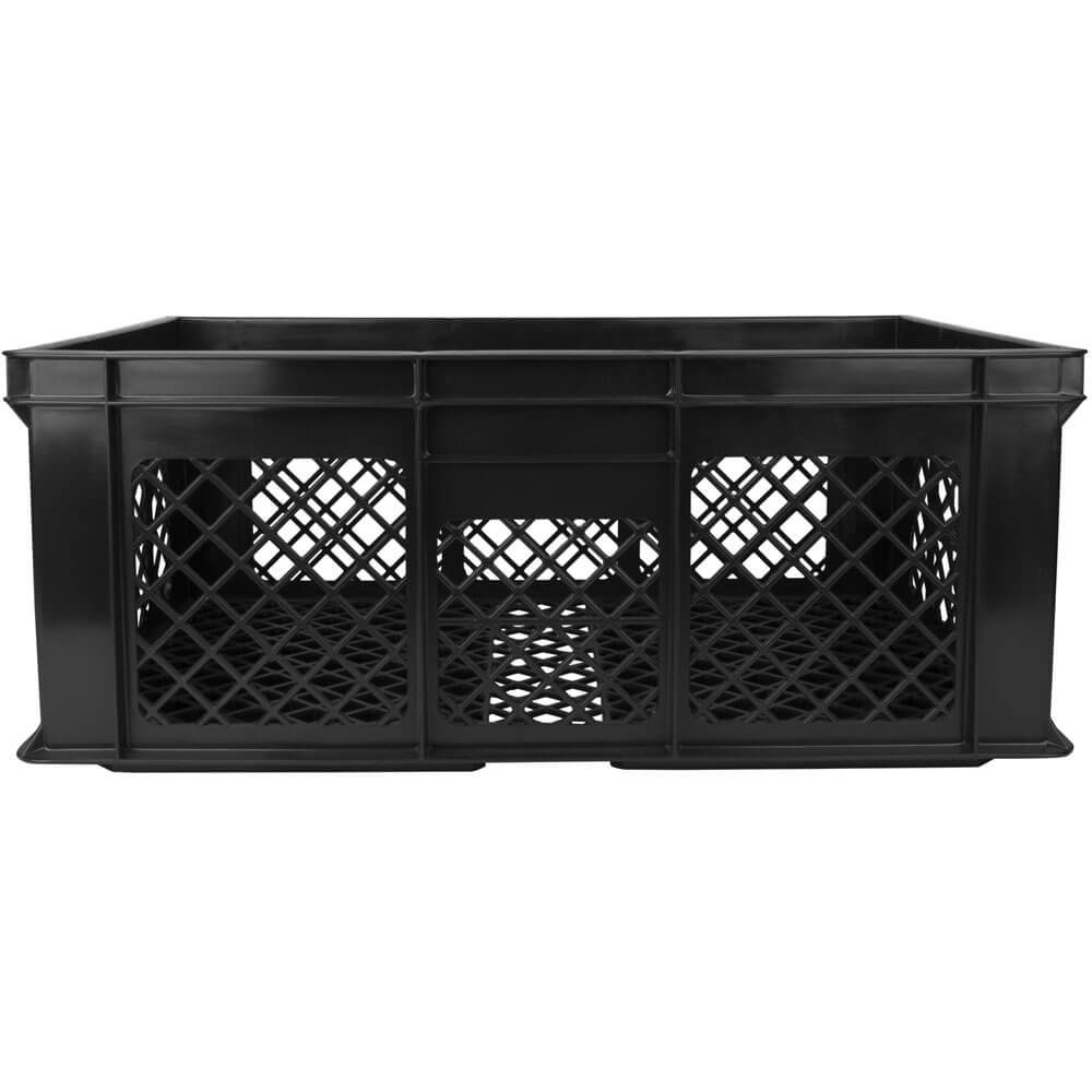 Glass standard container, black, perforated - 224mm