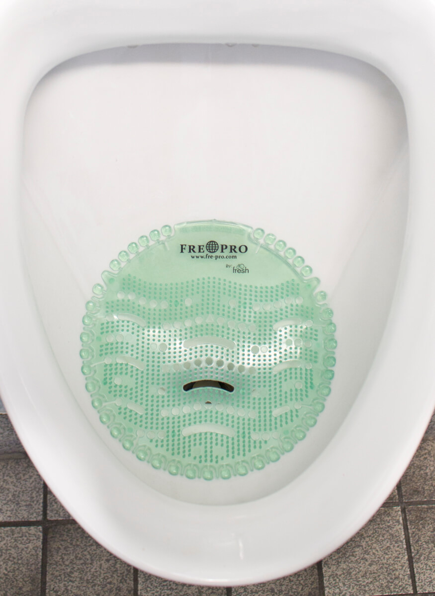 Mesh guard for urinals, green - fragrance: cucumber-melon (1 pc.)