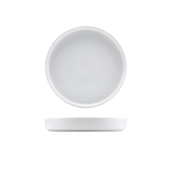 Presentation plate white porcelain – 20 cm (6 pcs.)