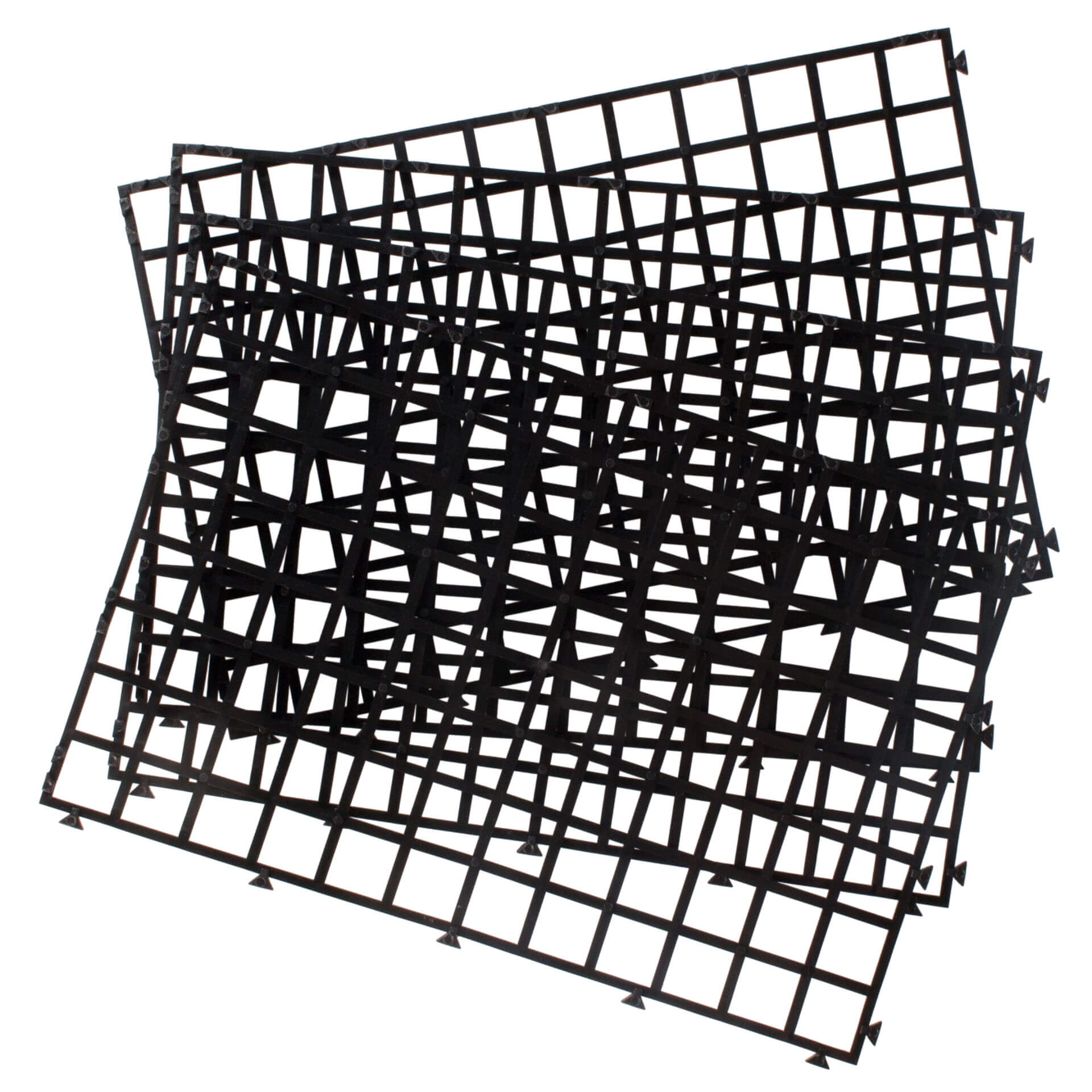Drip-off grid snap-together, black - 4 pcs.