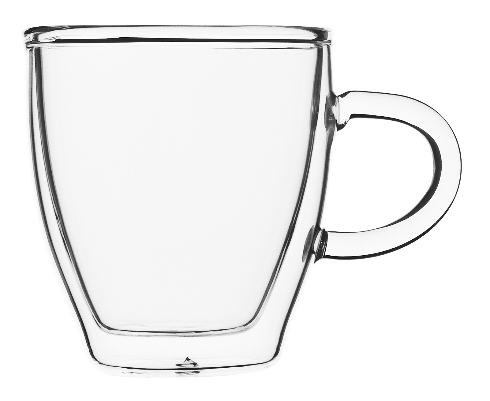 Espresso glass with handle and saucer, double-walled, Enjoy - 0,08l