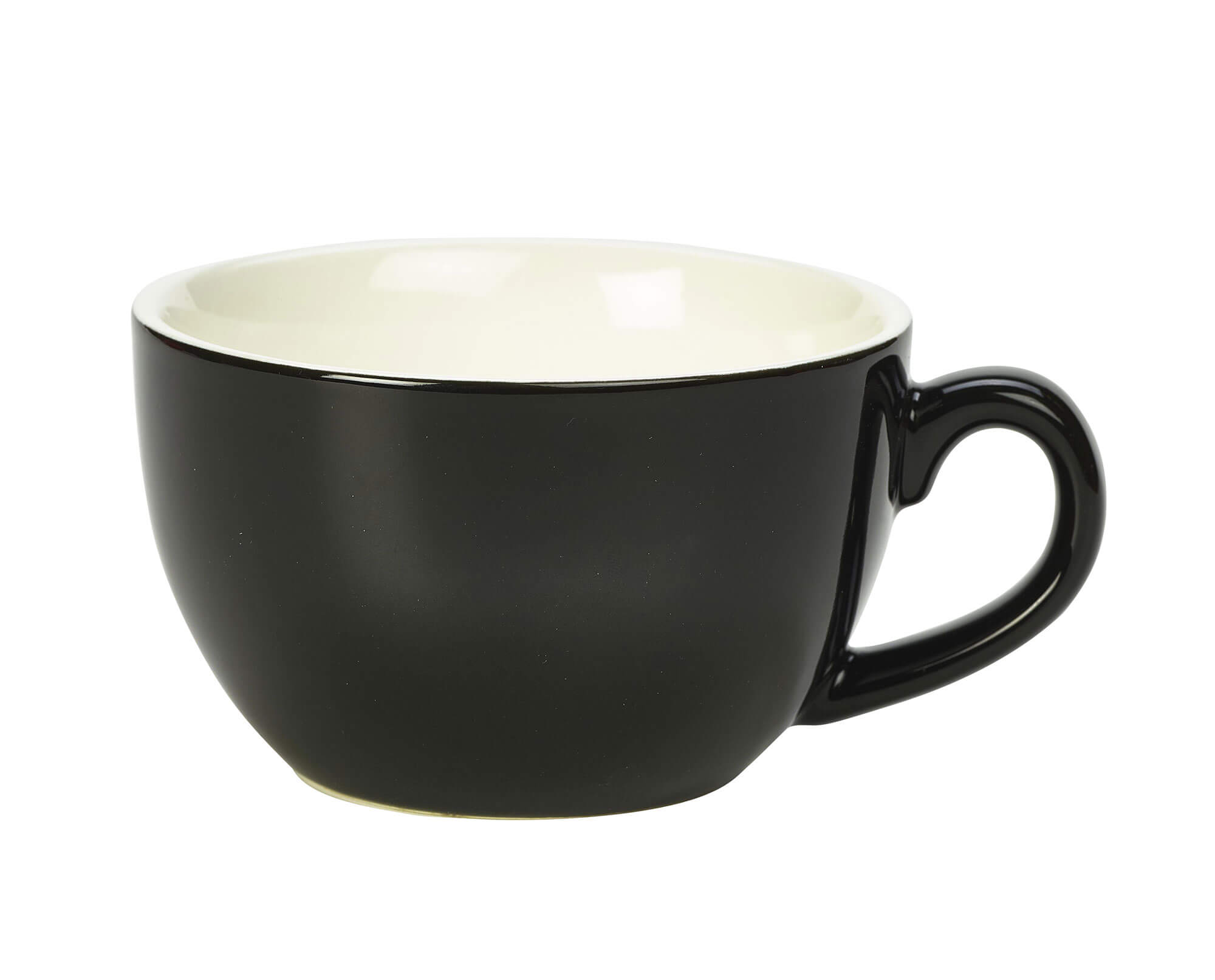 Cappuccino cup black - 250ml (6 pcs.)