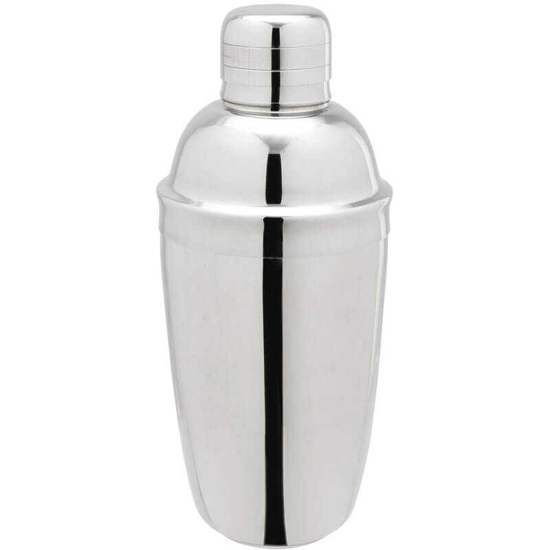 Cocktail shaker, stainless steel, tripartite, polished - 500ml