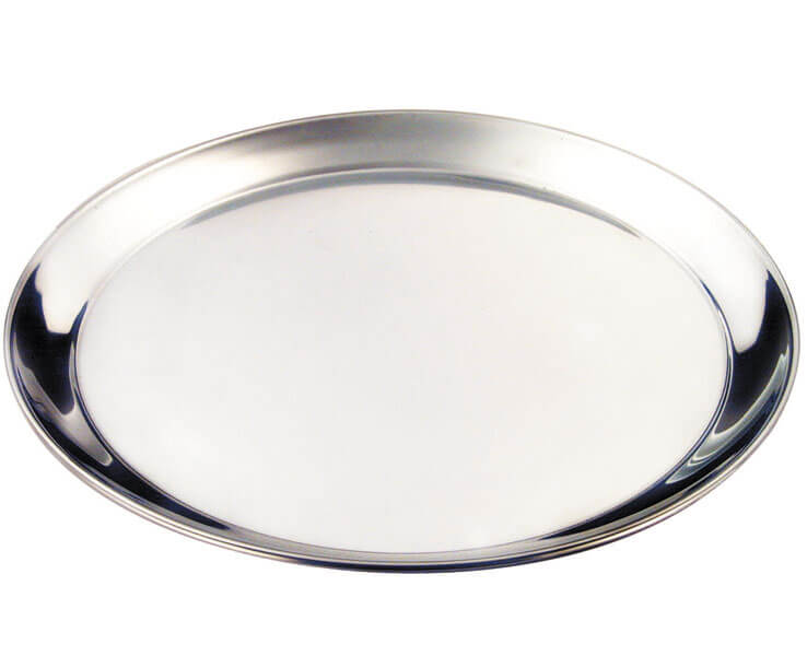 Tray, stainless steel, round - 40cm