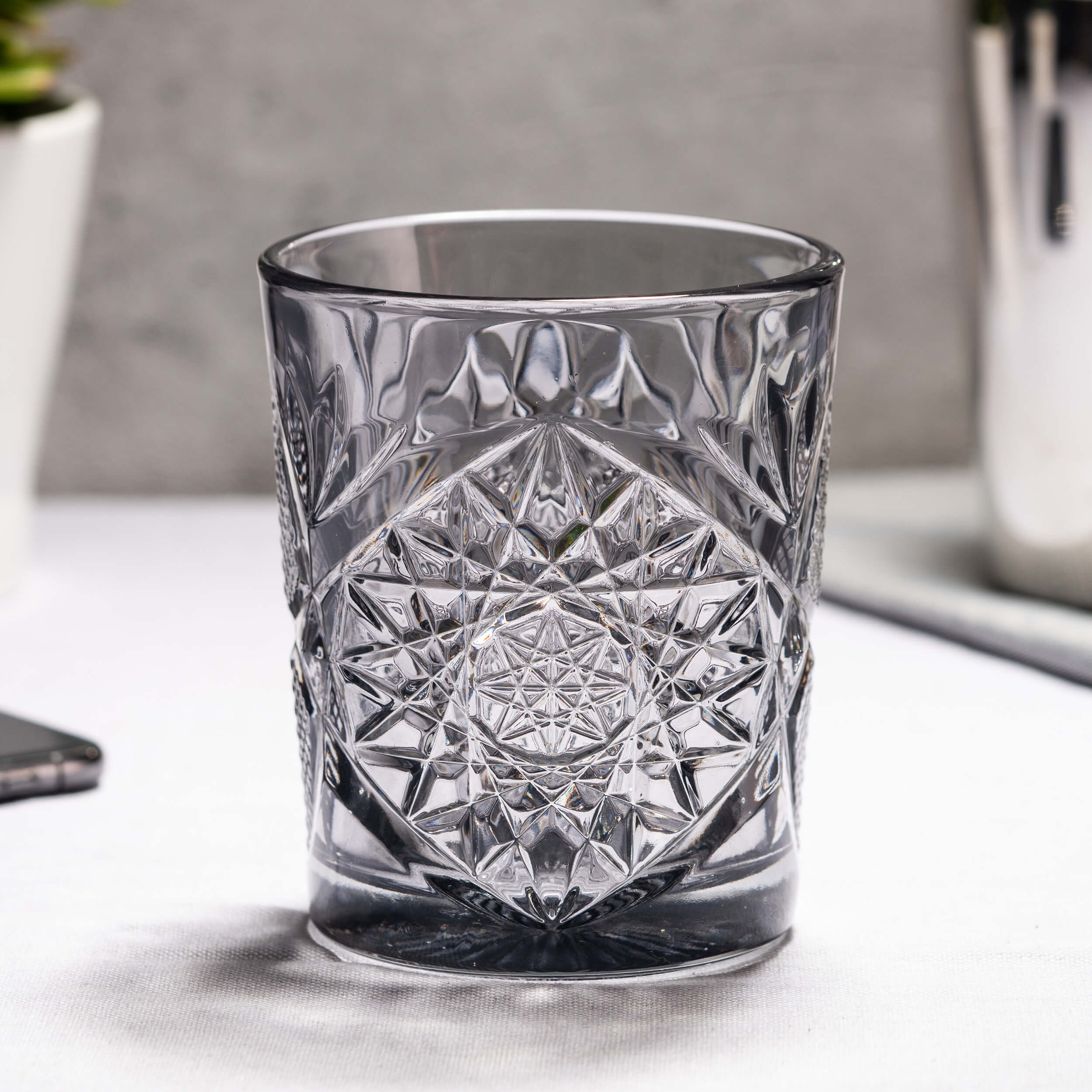 D.O.F. Tumbler Hobstar grey, Libbey - 355ml (1 pc.) D.O.F. Tumbler Hobstar grey, Libbey - 355ml (1 pc.)