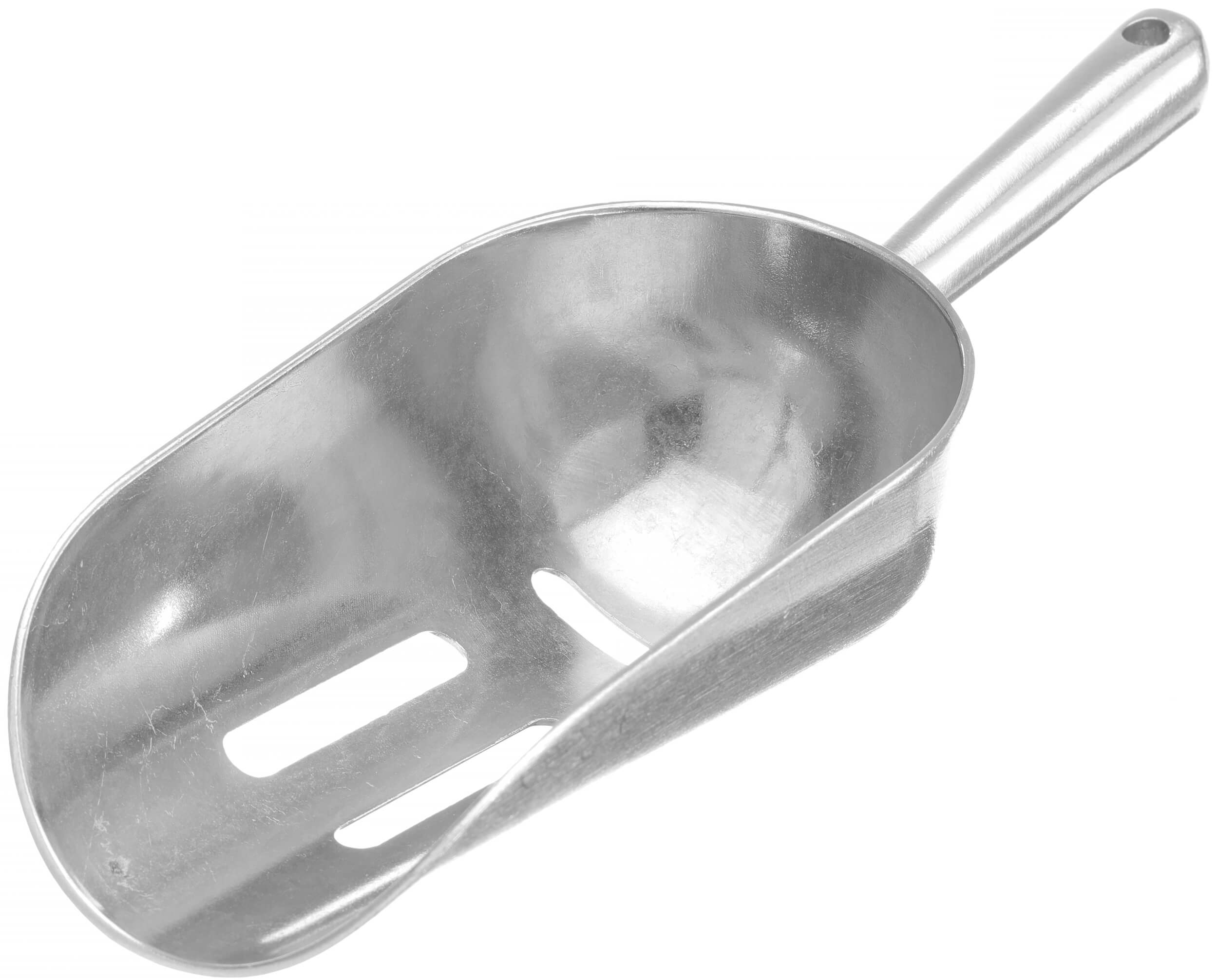 Ice scoop aluminum, slotted - 0,35l