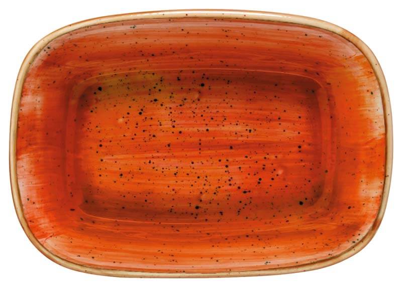 Bonna Aura Terracotta Gourmet Deep rectangular plate 17x11,5cm orange - 12 pcs. Bonna Aura Terracotta Gourmet Deep rectangular plate 17x11,5cm orange - 12 pcs.
