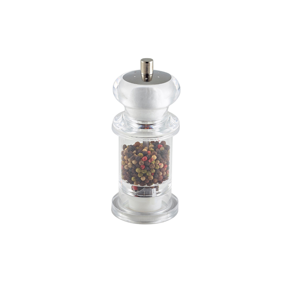 Combi Pepper Grinder/ Salt Shaker, acrylic transparent - 14cm Combi Pepper Grinder/ Salt Shaker, acrylic transparent - 14cm