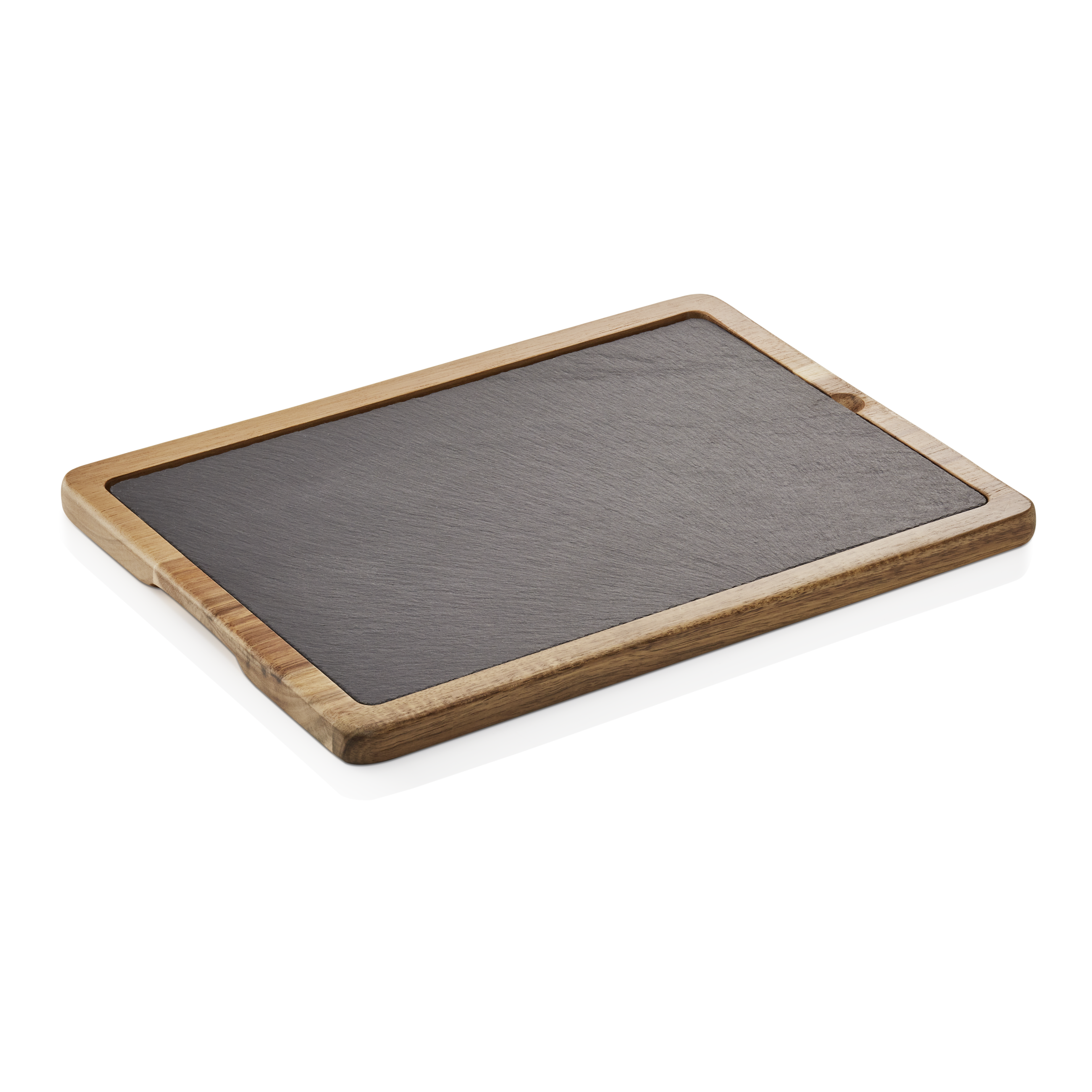 Serving board acacia wood, slate - 33x23x1,5cm