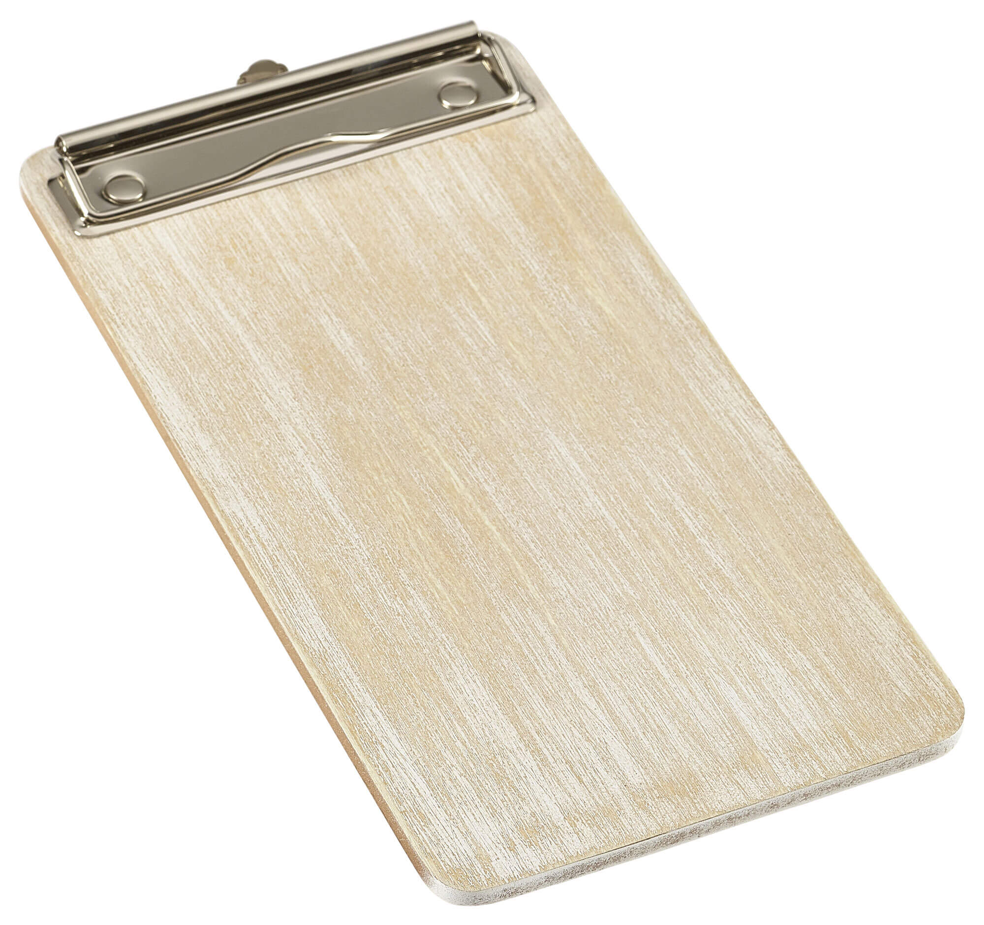 Clipboard elongated (24,5x13cm), wooden - white